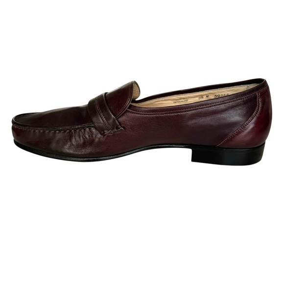 🆕 Bally Men’s Loafers Burgundy Italian Leather - Picture 7 of 11